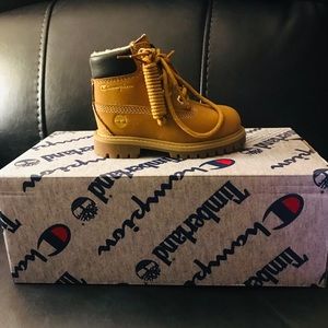 timberland x champion shearling boots